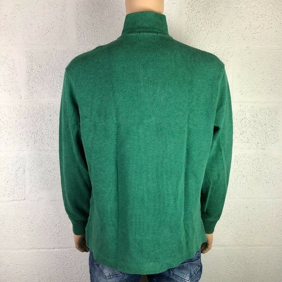 Polo Ralph Lauren 1/2 Half Zip French Rib Pullover Sweater Green Size M - Picture 6 of 9